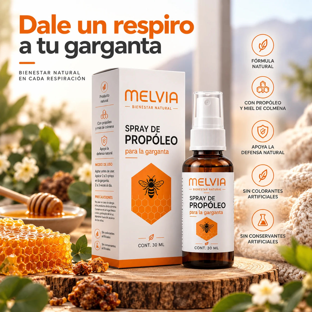 MELVIA - Spray de Propóleo