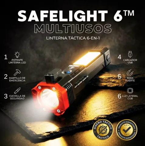 SafeLight 6™ | Linterna Multiuso de Emergencias